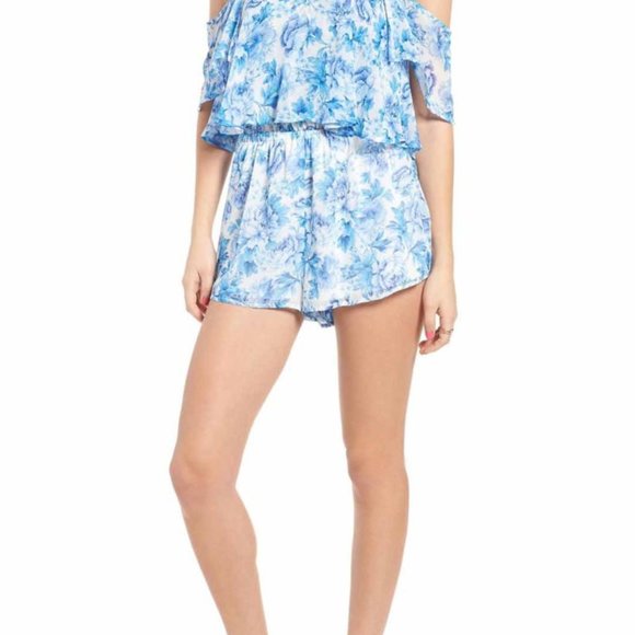 Show Me Your Mumu Quinn Ruffle Romper Mama Blues S - Picture 2 of 5